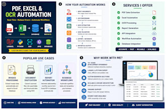 automate PDF, ocr, excel and data processing tasks