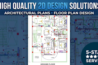 do 2d floor plans autocad architectural plans and house plans