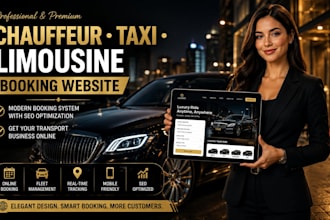 create chauffeur website vtc booking website taxi booking website limousine