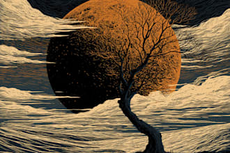 create a linocut illustration