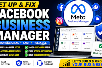 set up and fix facebook business manager