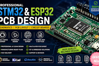 design professional stm32 pcb design esp32 pcb layout schematics, circuit boards
