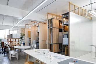 design office interior, workspace render, cafe interior, meeting room, showroom