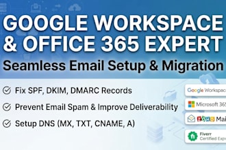 setup google workspace office 365 m365 dns email migration deliverability