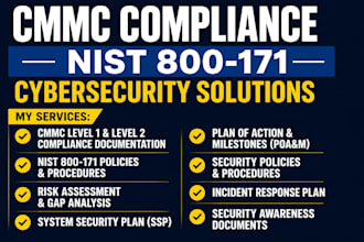 create cmmc nist 800 171 cybersecurity compliance documentation