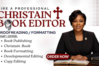 do christian book editing, proofreading, sermon notes, and devotional