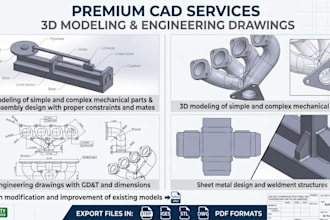 3d cad modeling and mechanical drawings in solidworks