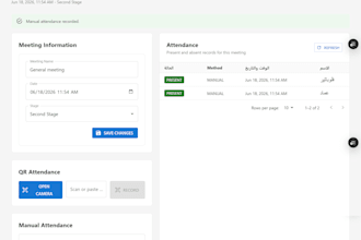 develop smart qr attendance , member management system