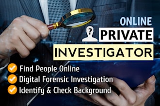 do background check, osint investigation and people search