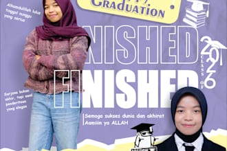 design professional graduation banner, backdrop, and welcome sign