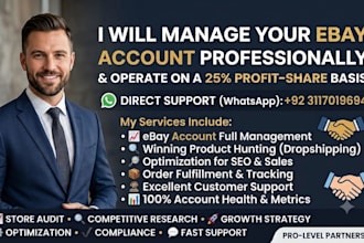 expert ebay UK store manager and profit share partner