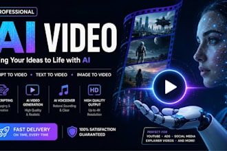 create ai video, ai commercial video and ai product