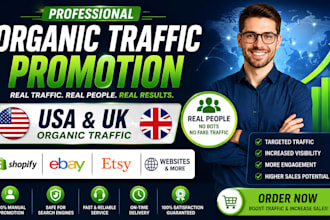 do organic USA,UK website traffic to boost shopify, ebay, etsy store sales
