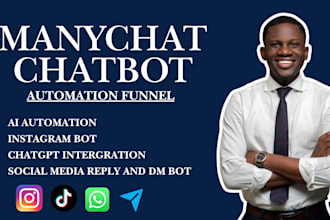 setup manychat automation manychat chatbot facebook, whatsapp, instagram