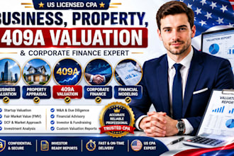 do business, property, 409a valuation, appraisal, corporate finance as a US CPA