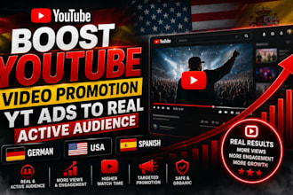 boost german usa spanish youtube video promotion yt ads to real active audience