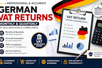 prepare monthly and quarterly german vat declarations