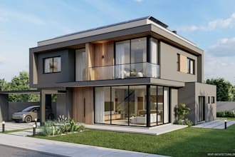 make modern house design and bim models using autodesk revit