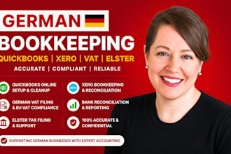 do german bookkeeping, quickbooks online, vat filing, elster tax filing