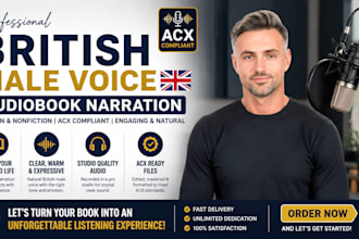 be your american male audiobook narrator, voice over, acx narrator, e course