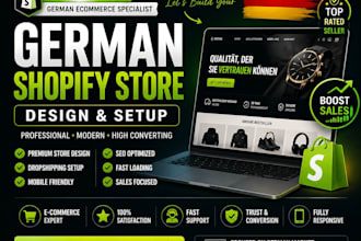 design german shopify store, shopify website, germany shopify dropshipping store