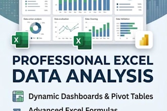 be your excel expert for data analysis and data validation