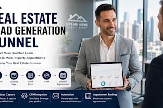 build a lead generation funnel for real estate agents   to get qualified leads