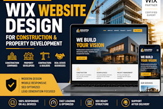 build wix construction contractor and property development website
