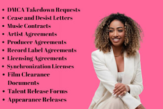 help with copyright issues,film clearances,music law as an entertainment lawyer