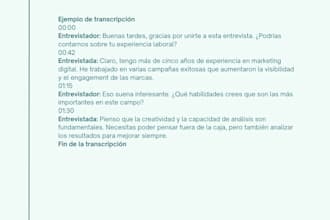 transcribiré tu audio, vídeo o apuntes manuscritos a texto