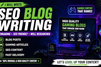 write engaging blog posts article and gaming content