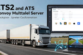 configure ets2 and ats convoy multiplayer server with mods and settings