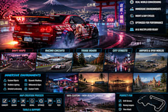 create custom assetto corsa drift maps, racing tracks, immersive environments