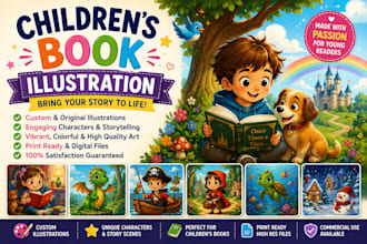 create custom children book illustrations and storybook art