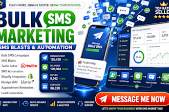 setup and send SMS marketing bulk SMS campaigns blast and SMS automation