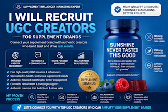 recruit ugc creators for supplement brands