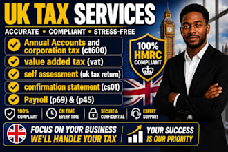 file UK self assessment, UK corporation tax, UK vat returns