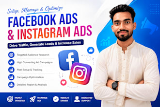 manage facebook ads, instagram ads and meta ads to increase sales and leads