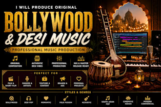 create bollywood, indian and desi style song production