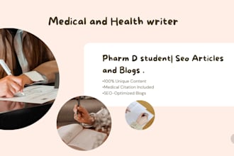 write professional medical content and health articles