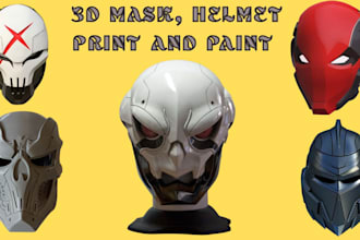 3d print and paint mask, anime mask 3d helmet props for stl model props cosplay
