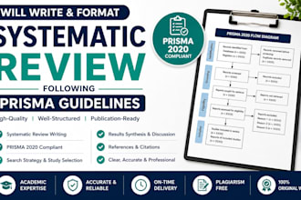 write and format a systematic review following prisma guidelines