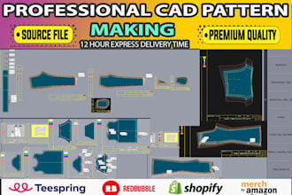 clothes pattern making and grading, marker by lectra modaris