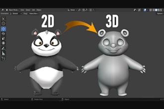 do 3d sculpting turn 2d drawings, 2d arts into 3d models, stl file 3d characters