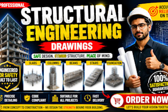 create structural engineering drawings slabs columns beams stairs and foundation