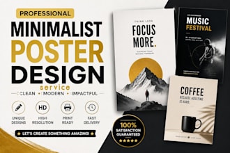 design professional and eye catching poster designs