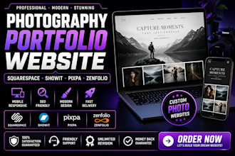 design sqaurespace zenfolio website pixpa showit phoyography portfolio website