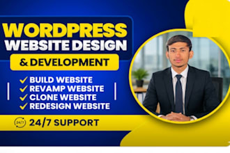create a wordpress website, redesign, clone, and fix bugs