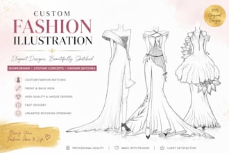 draw fashion sketches for your clothing brand