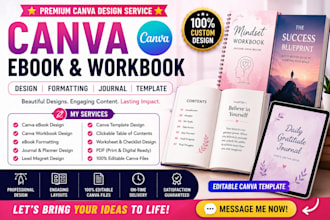 do canva ebook design canva workbook ebook formatting  journal design booklet